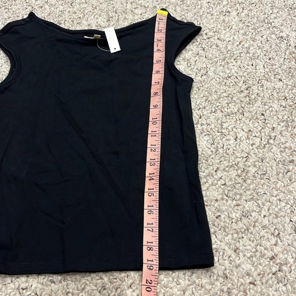 NWT Madewell Scoop Neck Cap Sleeve Tee Sz XXS Black - Picture 8 of 8